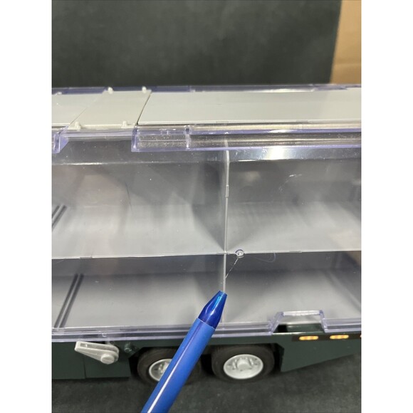 Joyin Orange Cargo Truck Semi &Trailer Holds 12 Hot Wheel Vehicles Fold Up Sides - Picture 9 of 10